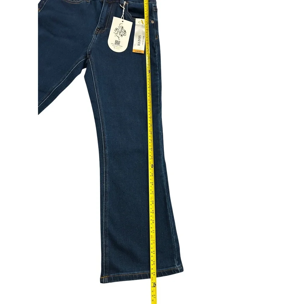 Angel High Rise Stretchy Straight Jeans Womens Size 7 Dark Blue New NWT Rayon - Picture 10 of 11